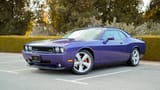 Used 2010 Dodge Challenger SRT8 Purple – Left Front Diagonal (45°) View at First Choice Cars Sharjah