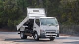Used 2024 Mitsubishi Canter Tipper in White – Right Front Diagonal (45°) View for Sale at First Choice Cars Dubai Sharjah