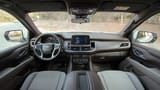 Used 2023 Chevrolet Tahoe LS White – Front Cabin / Dashboard Full View at First Choice Cars Sharjah