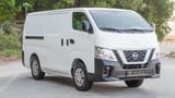 Used 2022 Nissan Urvan Standard Roof White – Right Front Diagonal (45°) View at First Choice Cars Sharjah