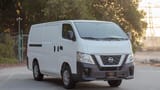 Used 2022 Nissan Urvan Standard Roof White – Right Front Diagonal (45°) View at First Choice Cars Sharjah