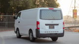 Used 2022 Nissan Urvan Standard Roof White – Left Back Diagonal (45°) View at First Choice Cars Sharjah