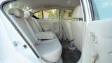 Used 2022 Nissan Sunny SV in White – Rear Passenger Side Cabin View for Sale at First Choice Cars Dubai Sharjah