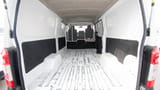 Used 2021 Nissan Urvan Standard Roof White – Delivery Box Rear Opening View at First Choice Cars Sharjah