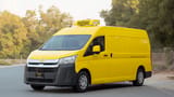 Used 2020 Toyota Hiace GL High Roof Yellow – Left Front Diagonal (45°) View at First Choice Cars Sharjah
