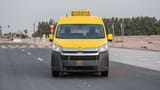 Used 2020 Toyota Hiace GL High Roof Yellow – Front View at First Choice Cars Sharjah