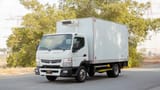 Used 2020 Mitsubishi Canter Chiller Box White – Left Front Diagonal (45°) View at First Choice Cars Sharjah