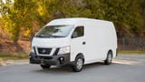 Used 2022 Nissan Urvan High Roof White – Left Front Diagonal (45°) View at First Choice Cars Sharjah