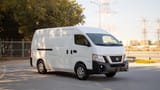 Used 2022 Nissan Urvan High Roof White – Right Front Diagonal (45°) View at First Choice Cars Sharjah