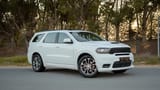 Used 2020 Dodge Durango R/T in White – Right Front Diagonal (45°) View for Sale at First Choice Cars Dubai Sharjah