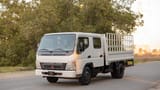 Used 2006 Mitsubishi Canter Double Cabin Cargo Body White – Left Front Diagonal (45°) View at First Choice Cars Sharjah