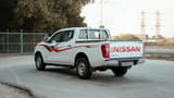 Used 2020 Nissan Navara SE White – Left Back Diagonal (45°) View at First Choice Cars Sharjah
