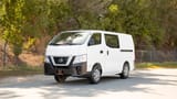 Used 2022 Nissan Urvan Standard Roof in White – Left Front Diagonal (45°) View for Sale at First Choice Cars Dubai Sharjah