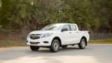 Used 2020 Mazda BT-50 XS in White – Left Front Diagonal (45°) View for Sale at First Choice Cars Dubai Sharjah