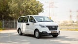 Used 2021 Hyundai H1 12-Seater Wagon in White – Right Front Diagonal (45°) View for Sale at First Choice Cars Dubai Sharjah