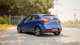 Used 2015 Kia Rio EX in Blue – Left Back Diagonal (45°) View for Sale at First Choice Cars Dubai Sharjah