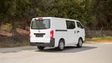 Used 2022 Nissan Urvan Standard Roof in White – Right Back Diagonal (45°) View for Sale at First Choice Cars Dubai Sharjah