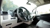 Used 2020 Toyota Hiace GLX High Roof in White – Driver Side Dashboard & Steering View for Sale at First Choice Cars Dubai Sharjah