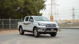 Used 2019 Toyota Hilux DLX Double Cabin in White – Right Front Diagonal (45°) View for Sale at First Choice Cars Dubai Sharjah