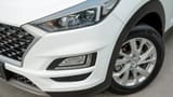 Used 2020 Hyundai Tucson GDI in White – Headlight Close-up for Sale at First Choice Cars Dubai Sharjah