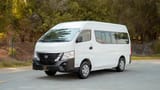 Used 2023 Nissan Urvan High Roof in White – Left Front Diagonal (45°) View for Sale at First Choice Cars Dubai Sharjah
