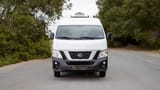 Used 2022 Nissan Urvan High Roof in White – Front View for Sale at First Choice Cars Dubai Sharjah
