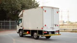 Used 2019 Hino 300 Dry Box in White – Left Back Diagonal (45°) View for Sale at First Choice Cars Dubai Sharjah