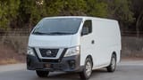 Used 2022 Nissan Urvan Standard Roof in White – Left Front Diagonal (45°) View for Sale at First Choice Cars Dubai Sharjah