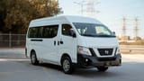 Used 2021 Nissan Urvan High Roof in White – Right Front Diagonal (45°) View for Sale at First Choice Cars Dubai Sharjah