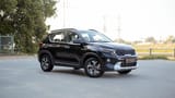 Used 2024 Kia Sonet EX in Black – Right Front Diagonal (45°) View for Sale at First Choice Cars Dubai Sharjah
