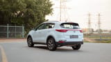 Used 2019 Kia Sportage LX in White – Left Back Diagonal (45°) View for Sale at First Choice Cars Dubai Sharjah