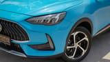 Used 2024 MG HS 30T in Blue – Headlight Close-up for Sale at First Choice Cars Dubai Sharjah