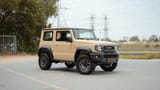 Used 2025 Suzuki Jimny GLX in Beige – Right Front Diagonal (45°) View for Sale at First Choice Cars Dubai Sharjah
