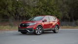 Used 2021 Honda CR-V LX in Red – Left Front Diagonal (45°) View for Sale at First Choice Cars Dubai Sharjah