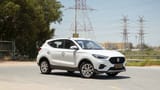 Used 2023 MG ZS Comfort in White – Right Front Diagonal (45°) View for Sale at First Choice Cars Dubai Sharjah