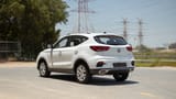Used 2023 MG ZS Comfort in White – Left Back Diagonal (45°) View for Sale at First Choice Cars Dubai Sharjah