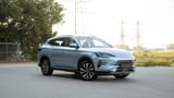 Used 2025 BYD Song Plus Design in Blue – Right Front Diagonal (45°) View for Sale at First Choice Cars Dubai Sharjah