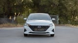 Used 2023 Hyundai Accent Smart in White – Front View for Sale at First Choice Cars Dubai Sharjah