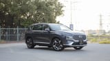Used 2023 Hyundai Santa Fe Premium Plus in Grey – Right Front Diagonal (45°) View for Sale at First Choice Cars Dubai Sharjah