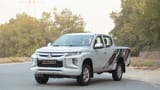 Used 2020 Mitsubishi L200 GLX Double Cabin in White – Left Front Diagonal (45°) View for Sale at First Choice Cars Dubai Sharjah