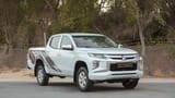 Used 2020 Mitsubishi L200 GLX Double Cabin in White – Right Front Diagonal (45°) View for Sale at First Choice Cars Dubai Sharjah