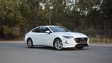 Used 2023 Hyundai Sonata Comfort in White – Right Front Diagonal (45°) View for Sale at First Choice Cars Dubai Sharjah