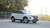 Used 2025 Hyundai Creta Smart in White – Right Front Diagonal (45°) View for Sale at First Choice Cars Dubai Sharjah