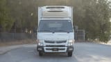 Used 2022 Mitsubishi Canter Chiller Box in White – Front View for Sale at First Choice Cars Dubai Sharjah