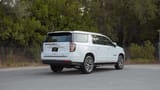 Used 2023 Chevrolet Suburban LT in White – Right Back Diagonal (45°) View for Sale at First Choice Cars Dubai Sharjah