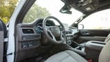 Used 2023 Chevrolet Suburban LT in White – Driver Side Dashboard & Steering View for Sale at First Choice Cars Dubai Sharjah