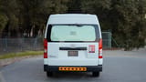 Used 2020 Toyota Hiace GLX High Roof in White – Back/Rear View for Sale at First Choice Cars Dubai Sharjah