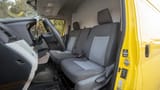 Used 2020 Toyota Hiace GLX High Roof in Yellow – Front Driver Side Cabin View for Sale at First Choice Cars Dubai Sharjah