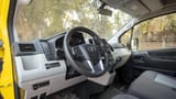 Used 2020 Toyota Hiace GLX High Roof in Yellow – Driver Side Dashboard & Steering View for Sale at First Choice Cars Dubai Sharjah