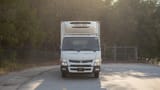 Used 2022 Mitsubishi Canter Chiller Box in White – Front View for Sale at First Choice Cars Dubai Sharjah